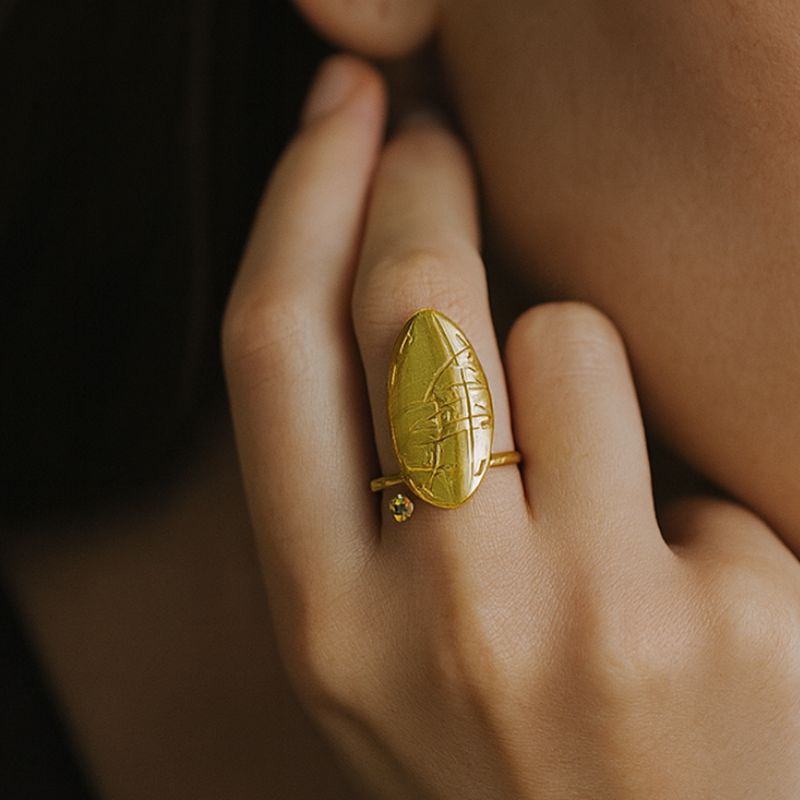 Anel Estelar Dourado