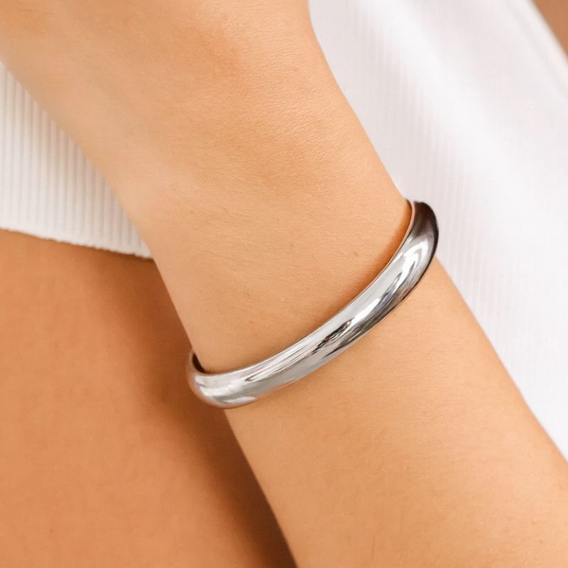 Bracelete Prata Minimal Shine - m