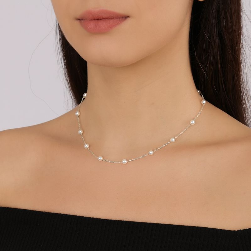 Colar choker perolas m