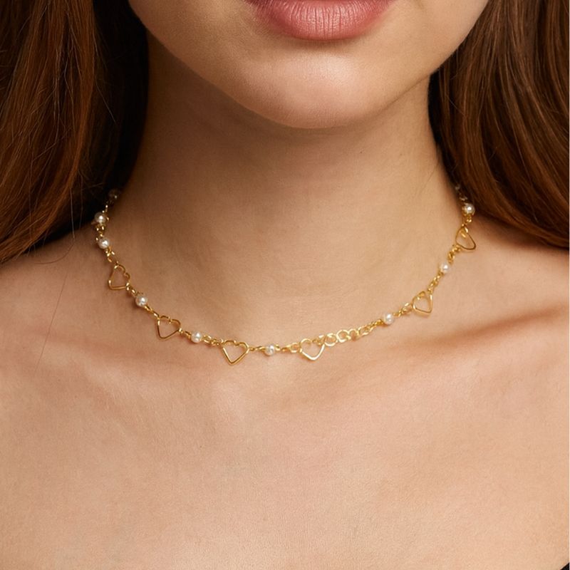 Colar love - banho ouro 18k