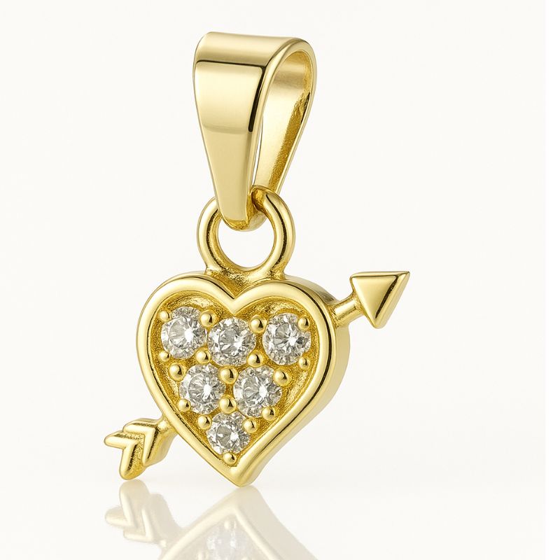 Pingente love - banho ouro 18k