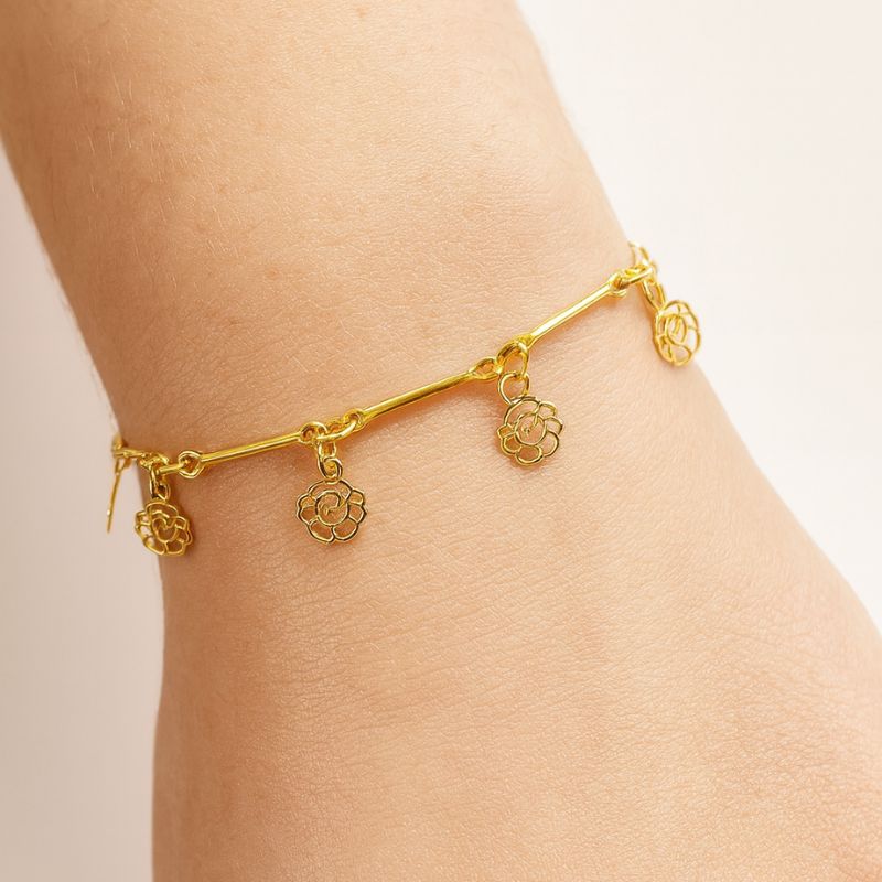 Pulseira Rosé Infantil – Banho Ouro 18k