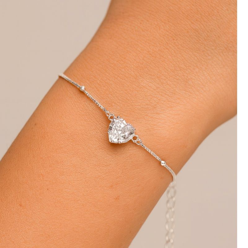 Pulseira Coração de Luz – Banho Prata 925