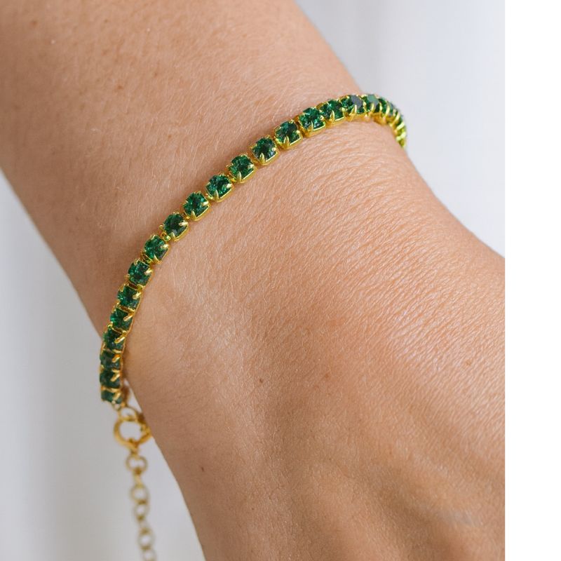 Pulseira Esmeralda Viva – Banho Ouro 18k