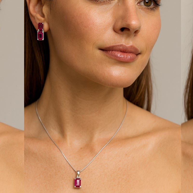 Conjunto realistyc - banho prata 925