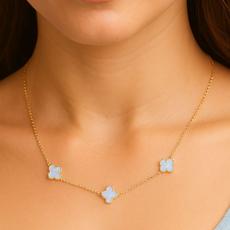 Colar Trevo - banho ouro 18k