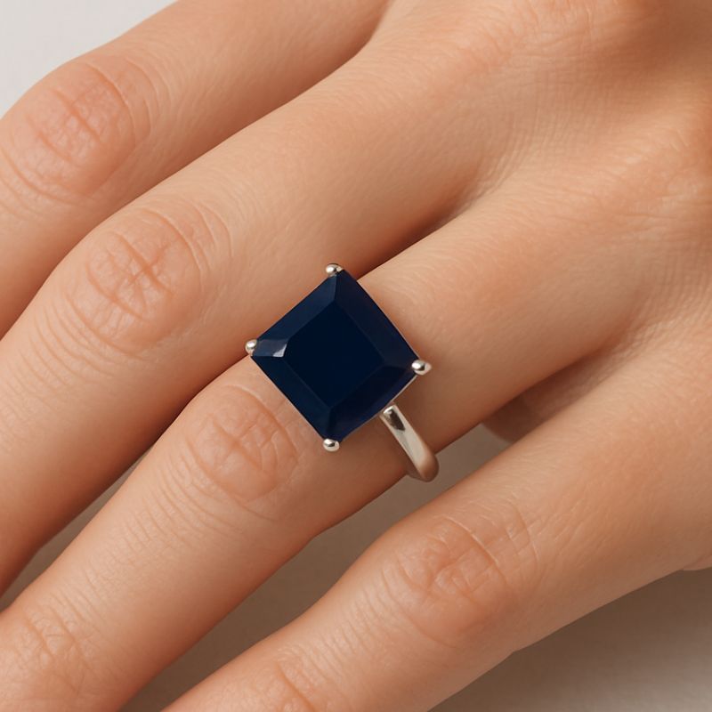 Anel Blue Royale - banho prata 925 - Imagem 7