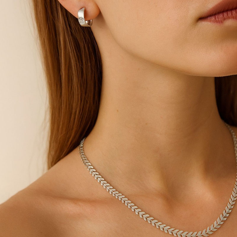 Conjunto spayce - banho prata 925