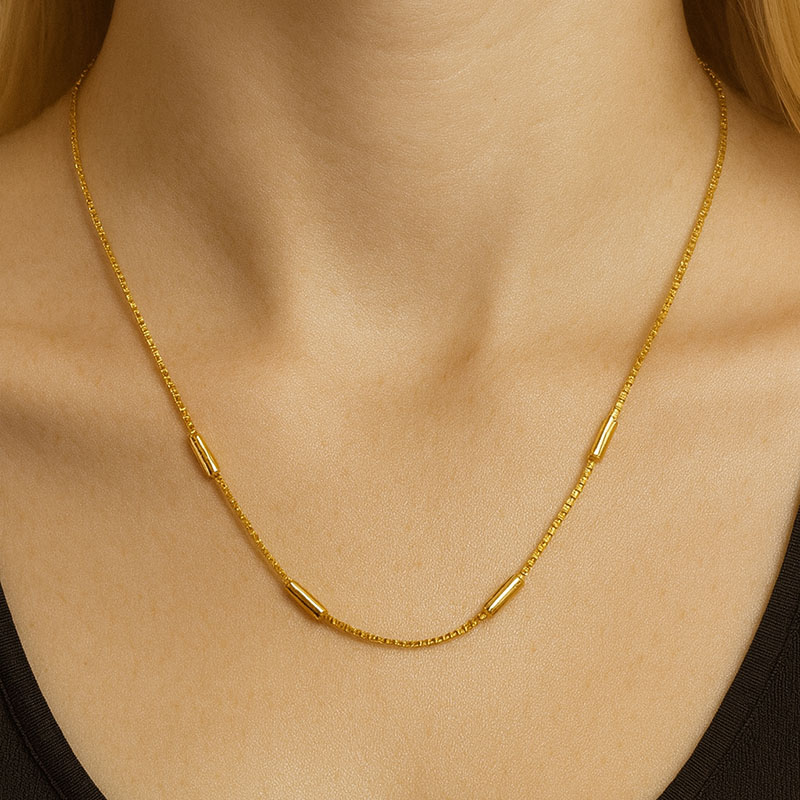 Colar minimaloista - banho ouro 18k